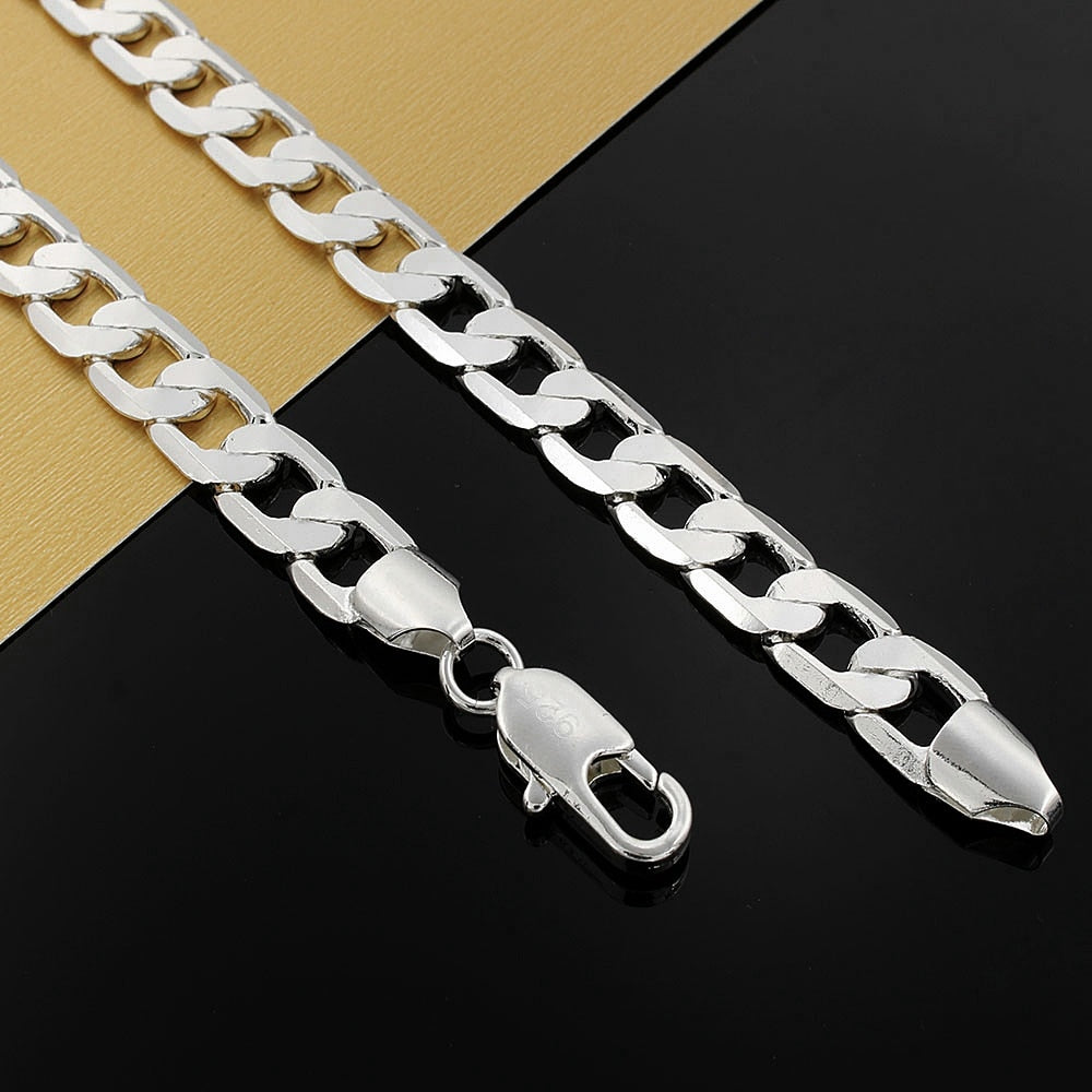 Cadena de Eslabones de Plata Masculina