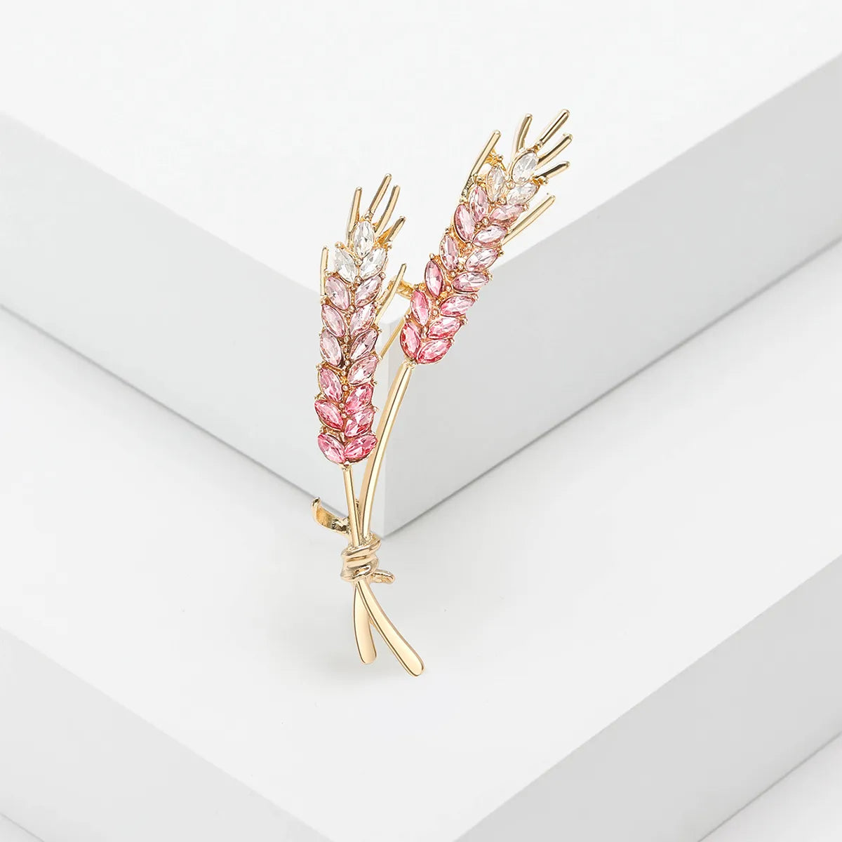 Broche Trigo con Cristales de Circonitas