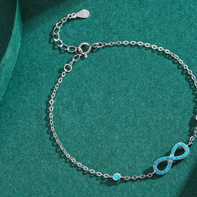 Pulsera Plata Infinito con Turquesa de Plata